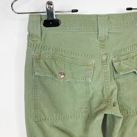 JOIE army green flared jeans 100% cotton low rise y2k millennial 90s 2479 - Picture 7 of 7